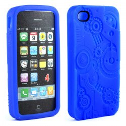 iPhone 4 4S 3D Clock Work Case (Blue)